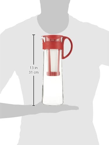 Hario Mizudashi Cold Brew Coffee Pot, Red, Glass, 1 liter