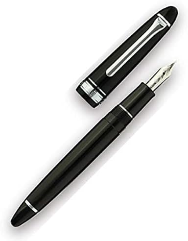 Sailor Fountain Pen, Pro-Fit Casual, Silver Trim, Black, Fine Point, 11-0571-220