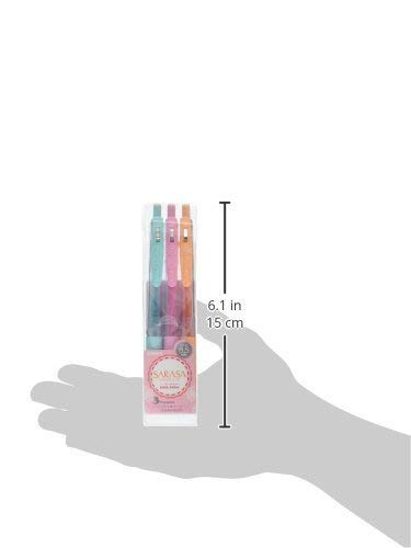 Zebra Sarasa Clip 0.5mm Ballpoint Pen, 3 Color Set (JJ15-3C-MK )