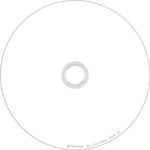 Verbatim Japan VBR13 Blu-ray Disc for Repeated Recording, BD-RE, 25 GB, 50 Cards, White Printerable, 1 Layer, 1-2 Time, VBE130NP50SV1 + Single Recording, BD-R, 25 GB, 50 Cards, White Printerable, 1