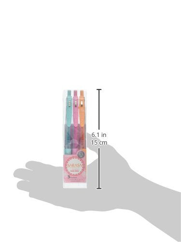 Zebra Sarasa Clip 0.5mm Ballpoint Pen, 3 Color Set (JJ15-3C-MK )