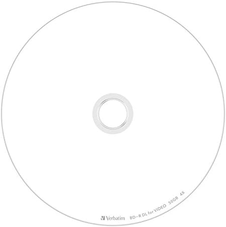 Verbatim One-time Recording Blu-ray Disc BD-R DL 50GB 20 Pieces White Printable Single-Sided Dual Layer 1-4x Speed VBR260YP20V1