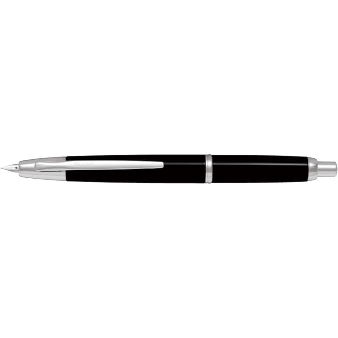 Pilot Fountain Pen Capless Decimo, Black Body, B-Nib (FCT-15SR-B-B)