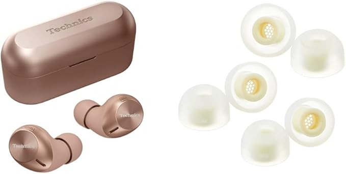 Panasonic Technics EAH-AZ40M2-K Wireless Earphones Black + AZLA SednaEarfit MAX (1 Pair of Eartips MS/M/ML Size Each)