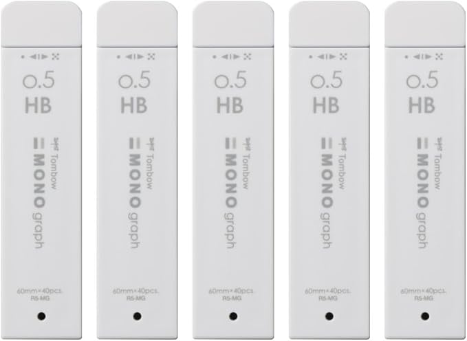 Tombow R5-MGHB72-5P Sharp Lead MONO Monograph MG 0.5mm HB Gray