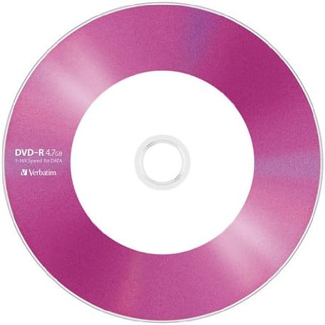 Verbatim DHR47JM10V1 Single Recording DVD-R, 4.7 GB, 10 Sheets, 5 Color Discs, Single Side, 1 Layer, 1-16x Speed