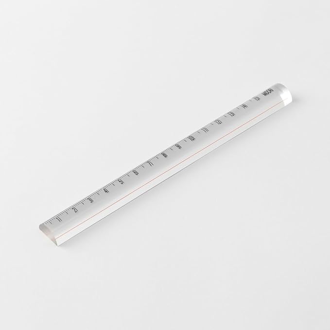 Midori Loupe Lens Ruler, 5.9 inches (15 cm), Transparent 42306006