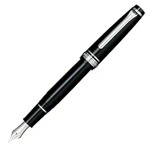 Sailor Professional Gear Slim Black Rhodium Trim Broad Nib Fountain Pen
