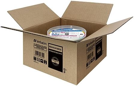 Verbatim Japan DTR85HP50V1FFP Single Recording DVD+R DL, 8.5 GB, 50 Sheets, White Printerable, Single-Sided, 2.4-8x Speed, Frustration Free Packaging