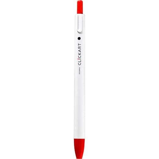 Zebra WYSS22-BK Retractable Water-Based Color Pen, Clickart (Red)