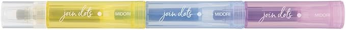 Midori Joint Dots 38136006 Rollerball Pen, 3-Color Connection, Pastel