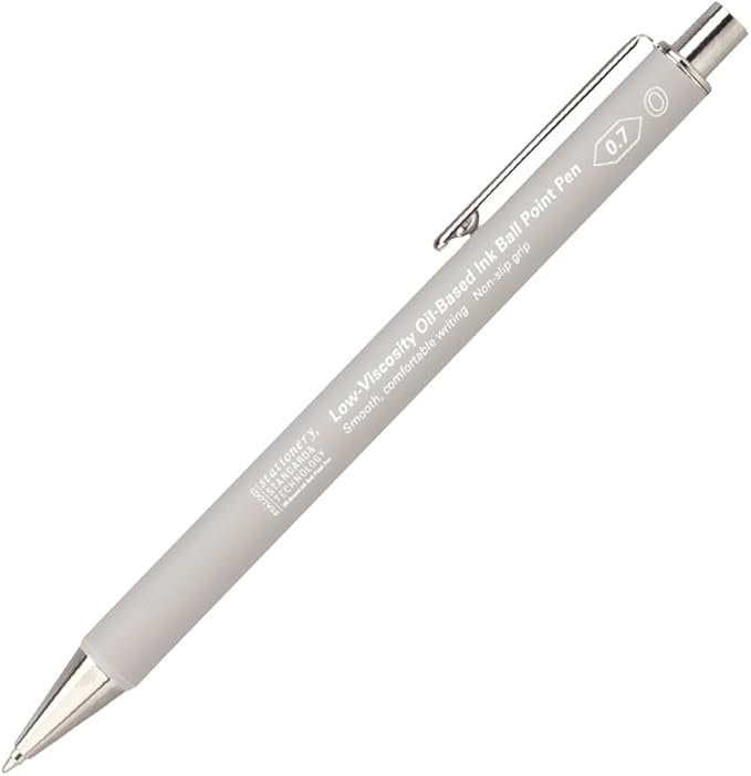 Nitoms S5114 STALOGY Low-Viscosity Oil-Based Ballpoint Pen, 0.03 inches (0.7 mm), Gray
