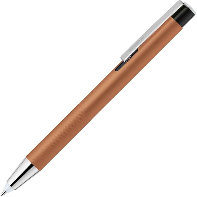 Zebra P-BA96-OC-CO Permanent Ballpoint Pen Light α Outdoor Color 0.7mm with Light Black Ink Copper Shaft