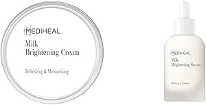 Mediheal Milk Brightening Toner, 10.1 fl oz (300 ml) + Mediheal, Milk Brightening Cream, 2.1 fl oz (60 ml)