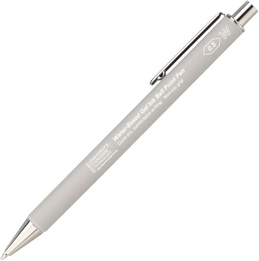 Nitoms S5214 STALOGY Ballpoint Pen, Gel Ink, 0.02 inches (0.5 mm), Gray