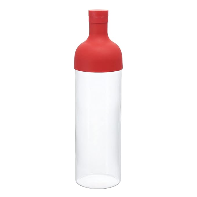 Hario Filter-In Cold Brew Tea Bottle, 750ml, Red