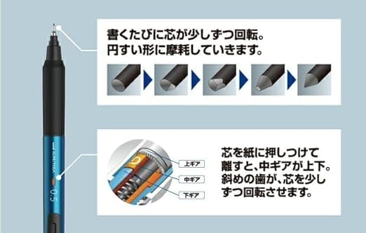 UNI Mitsubishi Kurutoga Mechanical Pencil KS 0.3mm Ice Blue M3KS1P.32