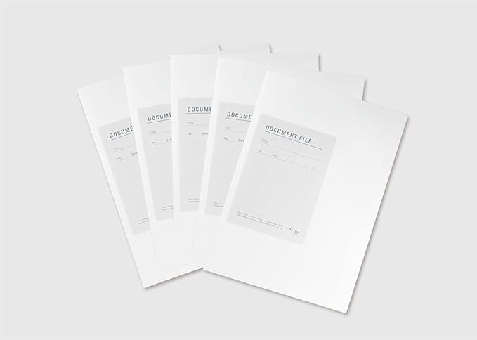 Wemo Permanent Marker Write and Erase Index File, Pack of 5 (A4 / 0.5mm Extra Thick, Opaque)