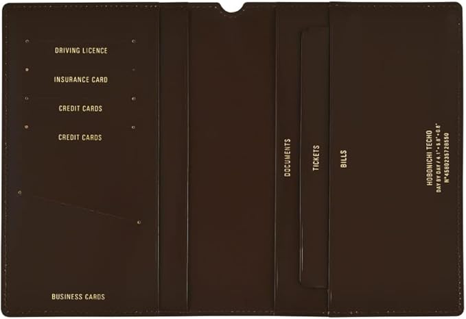 Hobonichi Notebook Original (A6) Notebook Cover TRAVEL (chocolate)