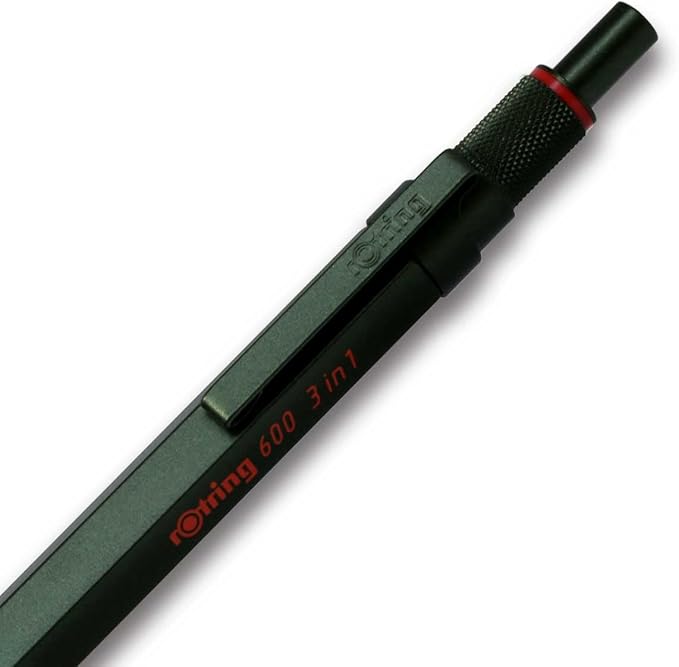 Rotring Multi Pen Camouflage Green 600 3 in 1 2159368 rOtring Mechanical Pencil Fine Writing Stationery German Drafting Pen Professional Ballpoint Pen