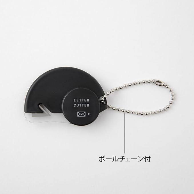 Midori Letter Opener, No Trash Letter Cutter, Black