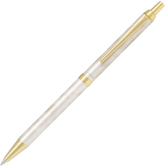Pilot BCAN-3SR-GDW Cavalier Permanent Ballpoint Pen, 0.7mm, Gold & White