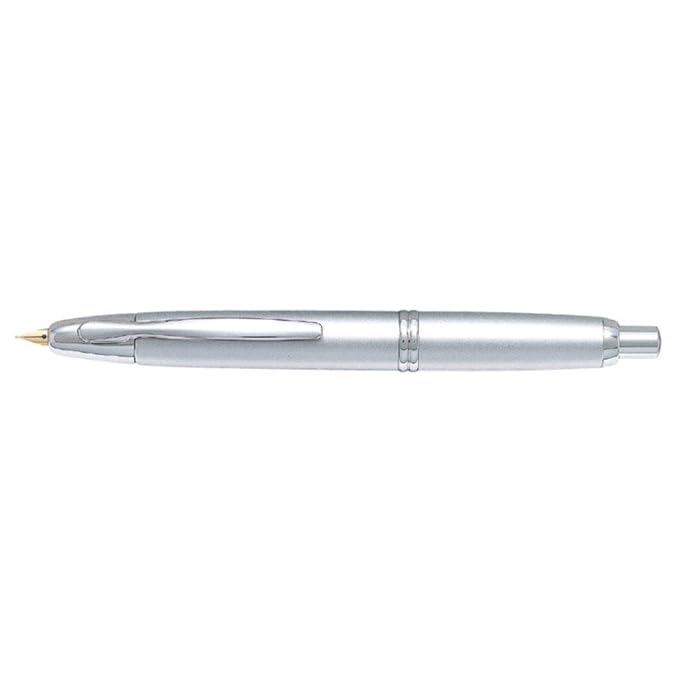 Pilot Namiki Capless Shiny Silver Vanishing Medium Nib Fountain Pen