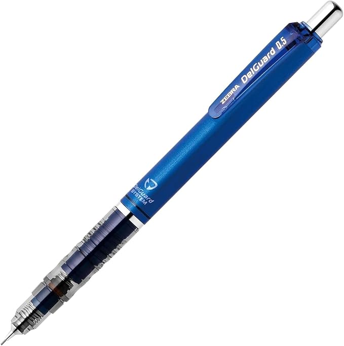 Zebra Delguard Mechanical Pencils - HB 0.5mm - 1 of Each Colour Barrel - Pack of 3