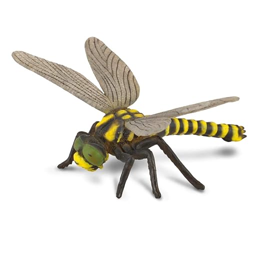 Collecta Insects Golden-Ringed Dragonfly Toy Figure - Authentic Hand Painted Model