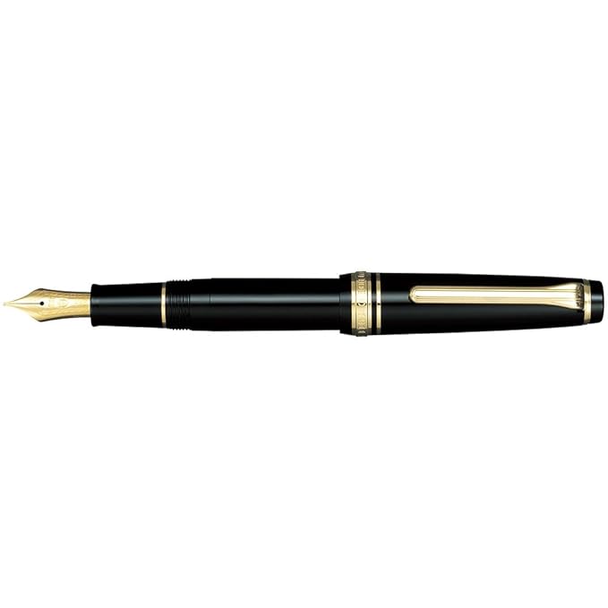 SAILOR Sapporo Black 14ct Gold Nib with Gold Plated Trims Fountain Pen
