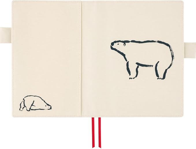 Hobonichi Cousin (A5) Size Notebook Cover Izumi Shiokawa/Polar Bear Relax