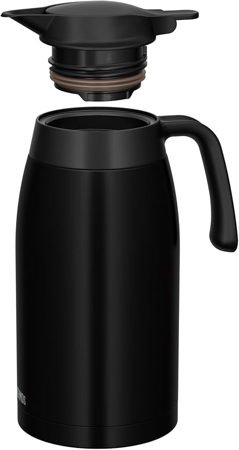 Thermos TTB-2001 MTBK Stainless Steel Pot, Matte Black, Insulated Tabletop Pot, Vacuum-Sealed Bottle Structure, Keeps Contents Hot or Cold