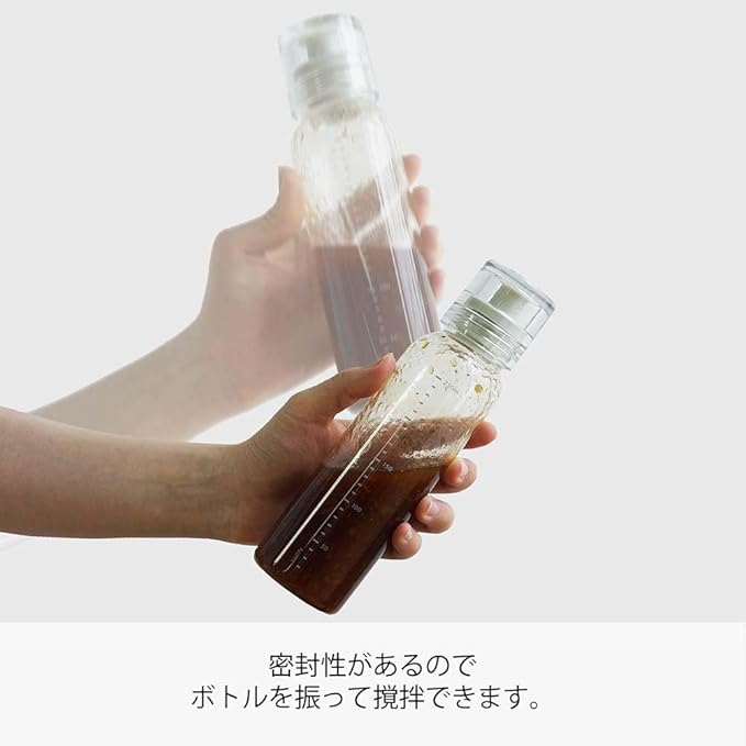 HARIO DBSN-250-PGR Dressing Bottle, Slim, 8.5 fl oz (250 ml), Can Be Used with Hot Water, Pale Gray