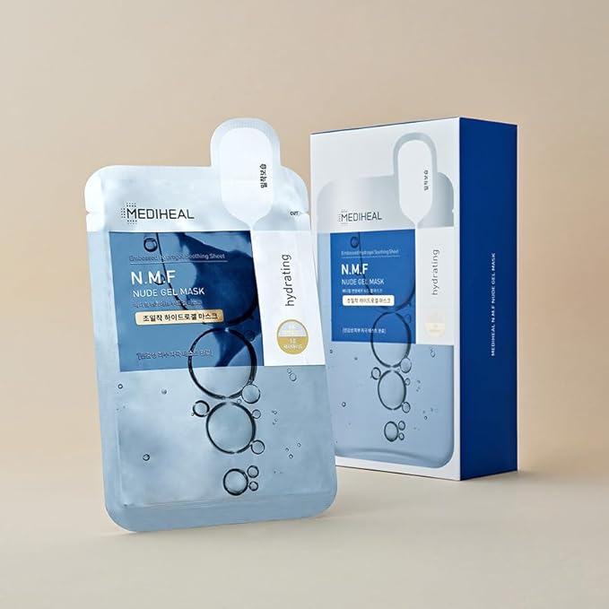 Meiheal Nude Gel Mask (Pack of 10), Moisturizing, Sensitive Skin, Dry Skin, Rough Skin Care, Pore Care, Korean Cosmetics (N.M.F)
