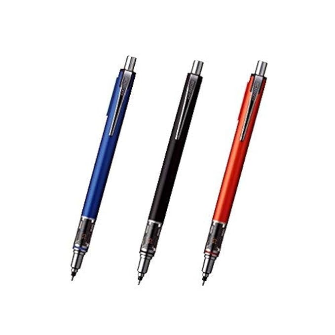 Uni Mechanical Pencil Kurutoga Advance 0.5mm 3-Pencil Bundle Set, Navy (M55591P.9) Black M55591P.24 Red M55591P.15