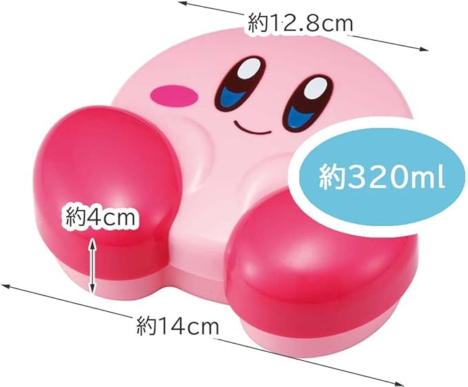 Skater LBD2-A Die-Cut Lunch Box, 11.8 fl oz (320 ml), 1-Tier Die-Cut, Kids' Bento Box, Kindergarten, Nursery, Kirby Starry