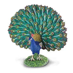 Collecta Farm Life Peacock Toy Figure - Authentic Hand Painted Model