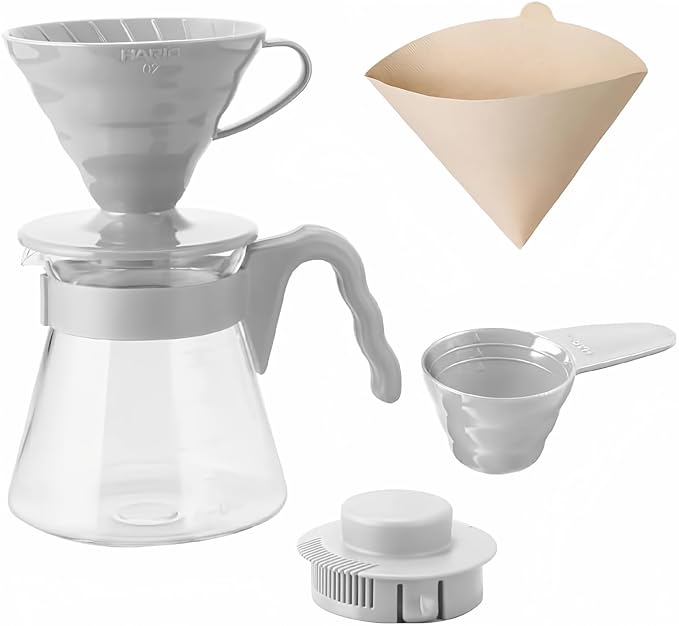Hario V60 Pour Over Coffee Starter Kit, Size 02, Brown