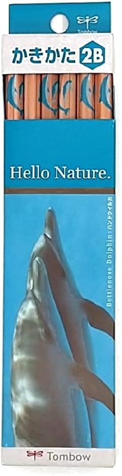 Tombow KB-KHNSO2B Hello Nature Children's Soft Lead Pencils, 2B, Sea Otter, 1 Dozen