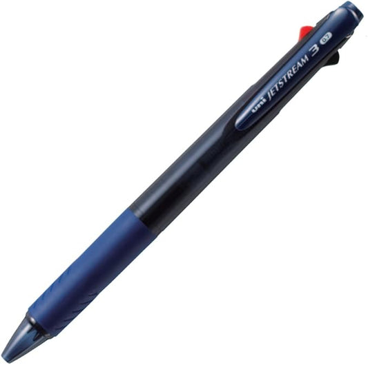 Uni Mitsubishi Pencil 3-Color Ballpoint Pen Jetstream 0.7 Transparent Navy Easy to Write SXE340007T.9