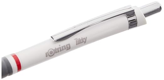 Rotring Tikky Ballpoint Pen, Medium Point, White Barrel, Black Ink (1904718)