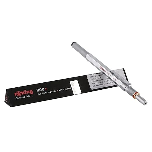 Rotring, Mechanical Pencil - 800+ Hybrid Stylus. (Silver,0.7MM)