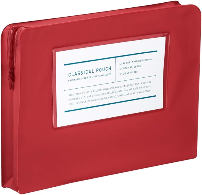 Kokuyo F-VBF230T Classical Pouch, A4 Case, Clear