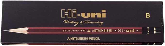 Uni Mitsubishi Pencil Hi-Uni K B 1 Dozen Paper Box HUKB