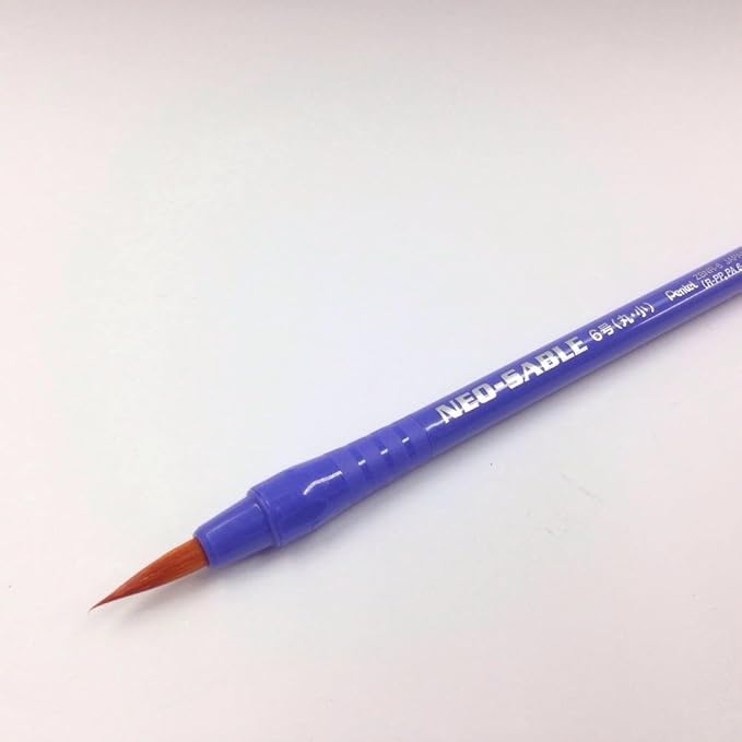 Pentel XZBNR-6 Neo-Sable Paintbrush, Round No. 6, Pack of 5