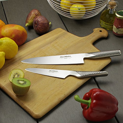 Global B 3-Piece Set (G-2 Gyuto GS-3 Bae Tinaifu Speed Knife Sharpener)