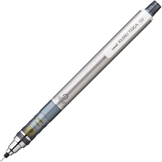 Uni Mitsubishi Pencil Mechanical Pencil Kurutoga 0.3 Automatic Lead Rotation Mechanism Silver M34501P.26