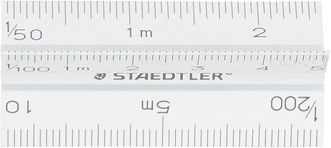 Stardtler Ruler Triangular Scale Aluminum Architecture 987 30-13