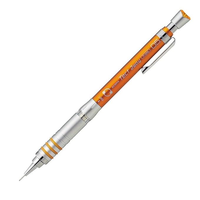 Zebra Mechanical Pencil, Tect 2 Way, 0.5mm, Silver Body (MA41-S)