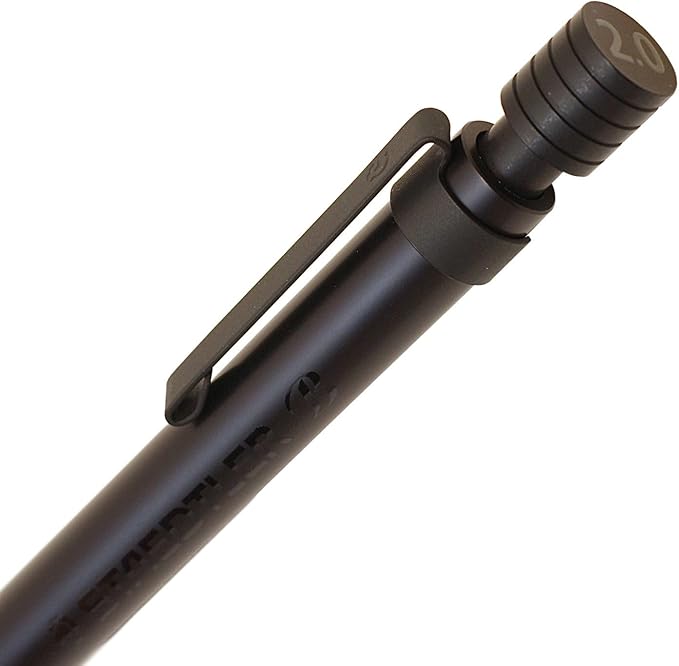 Staedtler 35-20B Mechanical Pencil, 0.08 inch (2 mm), All Black